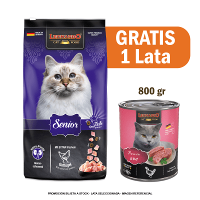 Pack Leonardo Adulto Senior 7.5 Kg + 1 Quality ave 800gr GRATIS