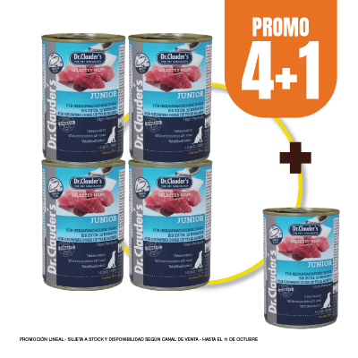 Pack Dr Clauders dog Junior 400 gr ( 4 + 1 )
