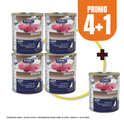 Pack Dr Clauders dog Senior (meat) 800 gr (4+1)