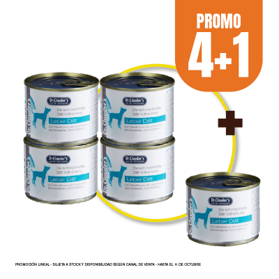 Pack Dr Clauders Dog Leber Diet (Hepático) 200 gr (4+1)