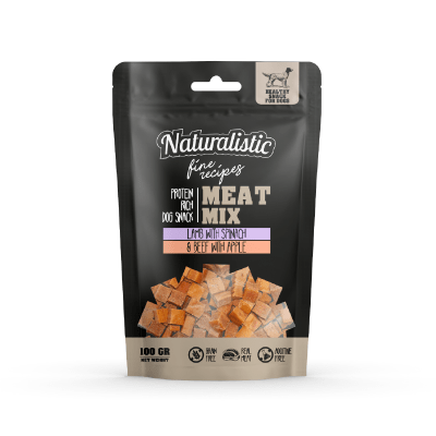 Naturalistic Fine recipes Meat Mix Lamb with spinach 100 gr