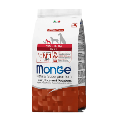 Monge Canine adult mini  cordero, arroz y papa 2.5 Kg