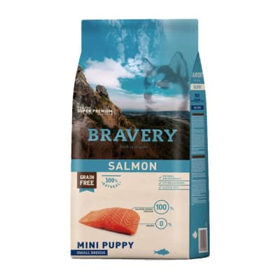 Bravery dog mini puppy small breeds salmon 7 Kg