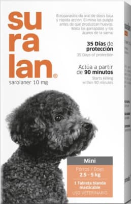 Suralan Antipulga para perro - Mini de 2.5 a 5 Kg