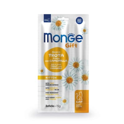 Monge Gift Soft Sticks Kitten Cat (Trucha+Manzanilla) 15 gr