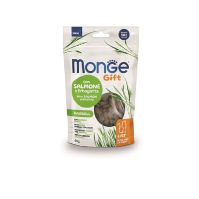 Monge Gift Filled And Crunchy Hairball Cat (Salmon+Catnip) 60 gr