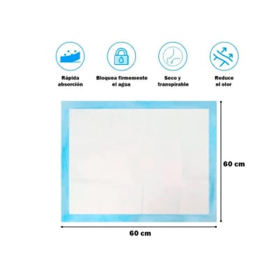 Puppylandia pañales de piso Training Pads Talla L (60 x 60) cm