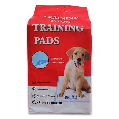 Puppylandia pañales de piso Training Pads con cinta adhesiva Talla M (45 x 60) 50 unidades