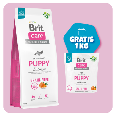 Promo Brit Care Grain - Free Puppy Salmon & Potato 12 Kg + 1 bolsa de 1 Kg1