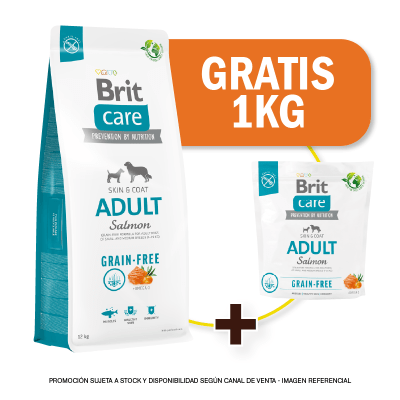 Pack Brit Care GF Adult Salmon & Potato 12 Kg + 1kg GRATIS