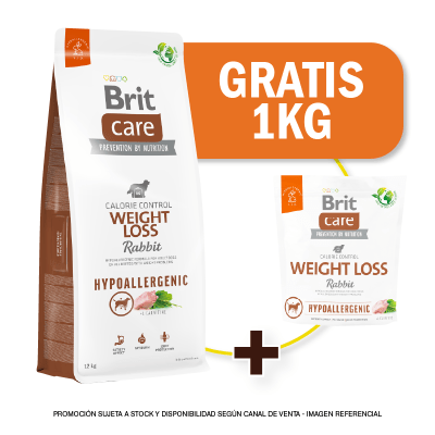 Pack Brit Care Weight Loss Rabbit & Rice 12 Kg + 1kg GRATIS