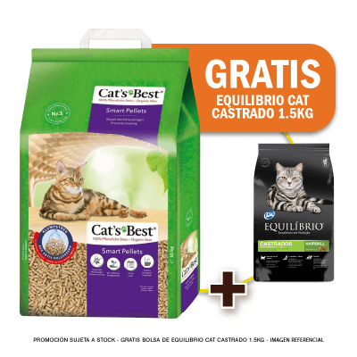 Pack Arena Cats Best Smart Pellets 10 Kg + Equilibrio Cat Castrados 1.5kg