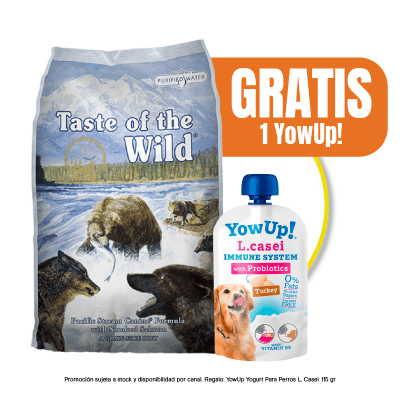 Pack Taste Of The Wild Pacific Stream Canine 12.2 Kg + YowUp Pouch Lcasei Dog 85 gr