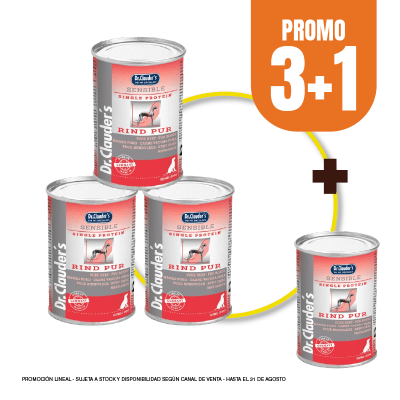 PackDr Clauders dog Sensible rind pur (beef) 400 gr (3+1)