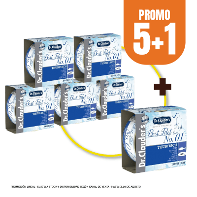 Pack Dr Clauders Cat Adult BF No 01- atun 70 gr (5+1)
