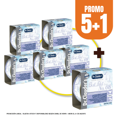 Pack Dr Clauders Cat BF No 08 (pollo y camaron) 70 gr (5+1)