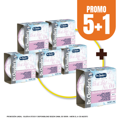 Pack Dr Clauders Cat Adult BF No 04 (atun y salmon) 70 gr (5+1)