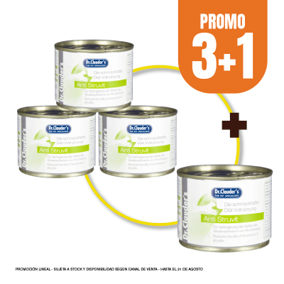 Pack Dr Clauders Cat Anti Struvit diet 200 gr (3+1)