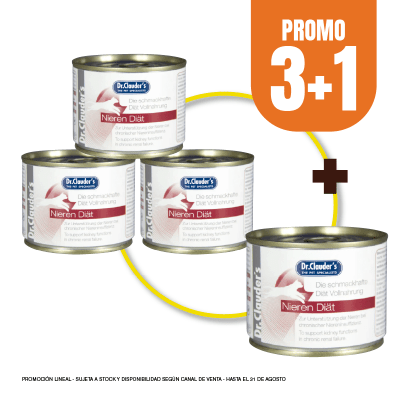Pack Dr Clauders Cat Nieren Diet (renal) 200 gr (3+1)