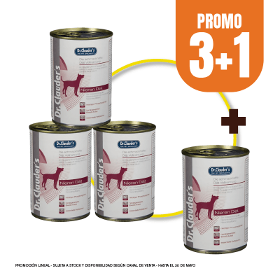 Pack Dr Clauders Dog Nieren Diet (Renal) 400 gr (3+1)