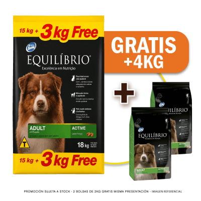 Pack Equilibrio adulto todas las razas 18Kg + 4 kg de Regalo