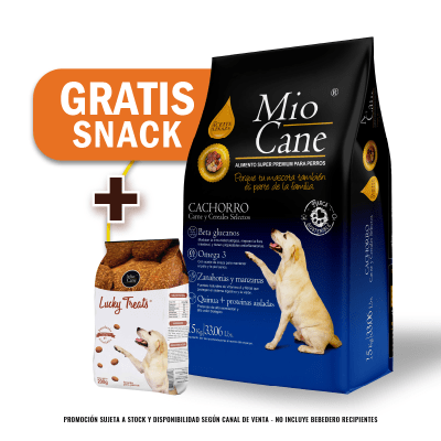 Pack Mio Cane Super Premium Cachorro 15 Kg + Lucky Treats 200 Gr