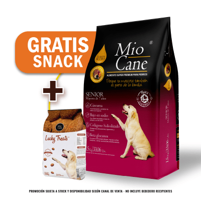 Pack Mio Cane Super Premium Senior 15 Kg + Lucky Treats 200 Gr
