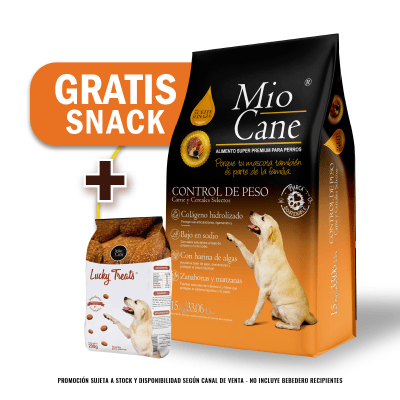 Pack Mio Cane Super Premium Control de Peso 15 Kg + Lucky Treats 200 Gr