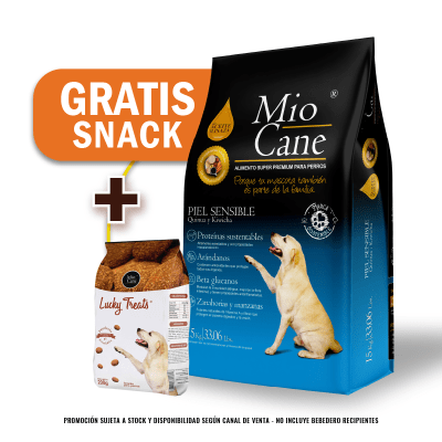 Pack Mio Cane Super Premium Piel Sensible 15 Kg + Lucky Treats 200 Gr