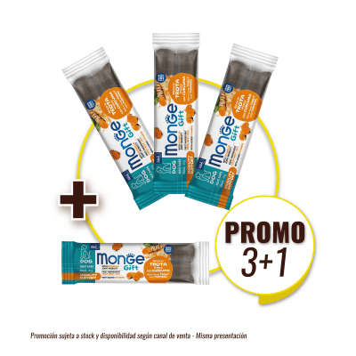 Pack Monge Gift Meat Bars Mobility Support Dog (Trucha+Curcuma) 40 gr (3+1)