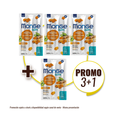 Pack Monge Gift Sticks Mobility Support Dog (Trucha+Curcuma) 45 gr (3+1)