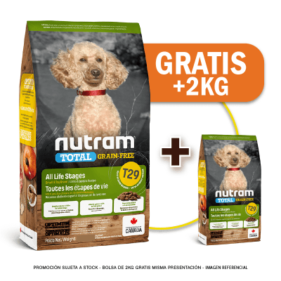 Pack T29 Nutram Total Grain - Free Allergy Lamb Dog 5.4 Kg + 2kg Gratis