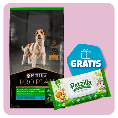 Promo Pro Plan Sensitive Skin and stomach PAVO razas pequeñas 7.5 Kg + Toallitas Húmedas Gratis1