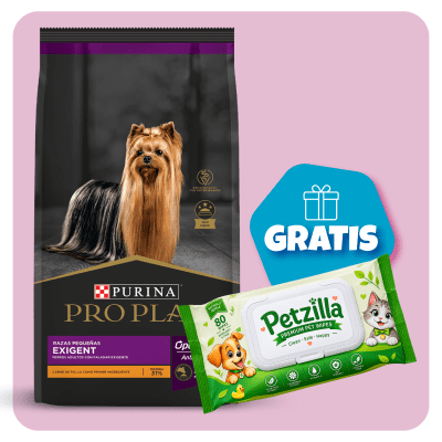 Promo Pro Plan Exigent Dog Small Breed 7.5 Kg + Toaliitas Húmedas Gratis1