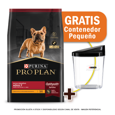 Pack Pro Plan Adult Razas Pequeñas 3 Kg + Contenedor GRATIS