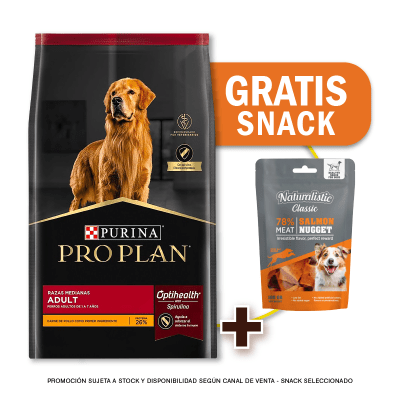 Pack Pro Plan Adult Razas Medianas 15 Kg + Snack de Regalo
