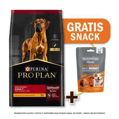 Pack Pro Plan Adult Razas Grandes 15 Kg + Snack de Regalo