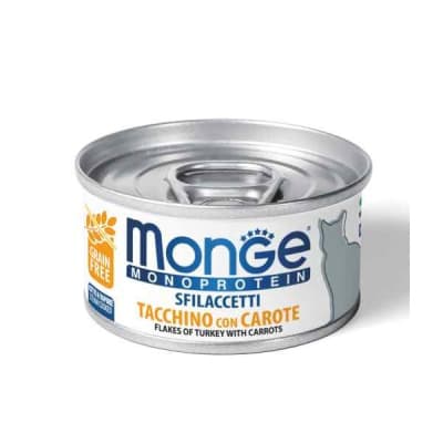Monge feline adult monoprotein pavo y zanahoria 80 gr