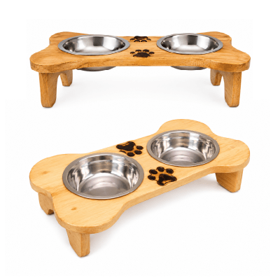 Ottos Plato doble de madera modelo alto tamaño pequeño