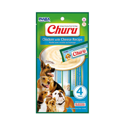 Snack Churu para perro de pollo con queso (1 paquete contiene 4 tubos)