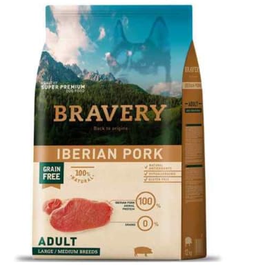 Bravery Dog Adulto Large/Medium Pork 12 Kg
