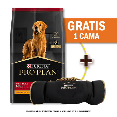 Pack Pro Plan Adult Razas Medianas 15 Kg + Cama Enrollable Gratis