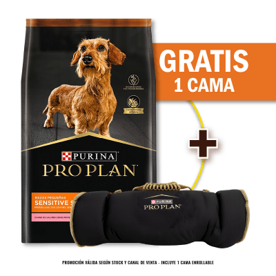 Pack Pro Plan Sensitive Skin Razas Pequeñas 7.5 Kg + Cama Enrollable