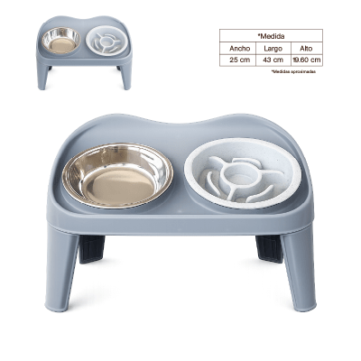 Puppylandia plato elevado doble antiestres