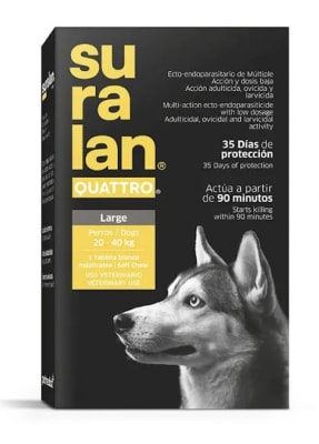 Suralan Quatro antipulga para perro Large de 20 a 40 Kg