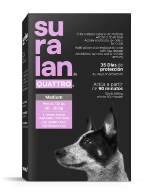 Suralan Quatro antipulga para perro Medium de 10 a 20 Kg