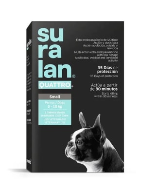 Suralan Quatro antipulga para perro small de 5 a 10 Kg