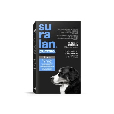 Suralan Quatro antipulga para perro Xlarge de 40 a 60 Kg