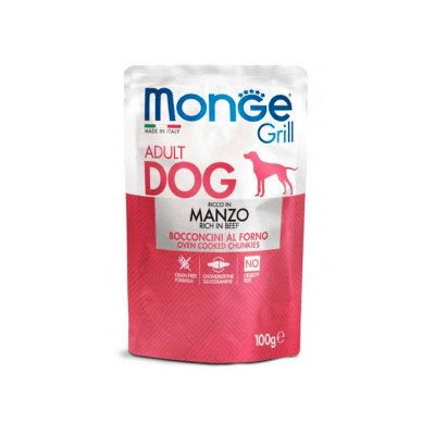 Monge canine adult grill manzo (res) 100 gr