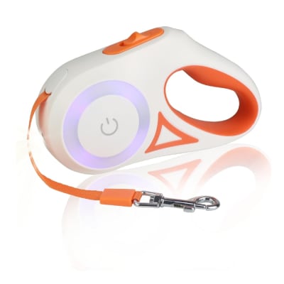 Puppylandia correa retractil con luz led